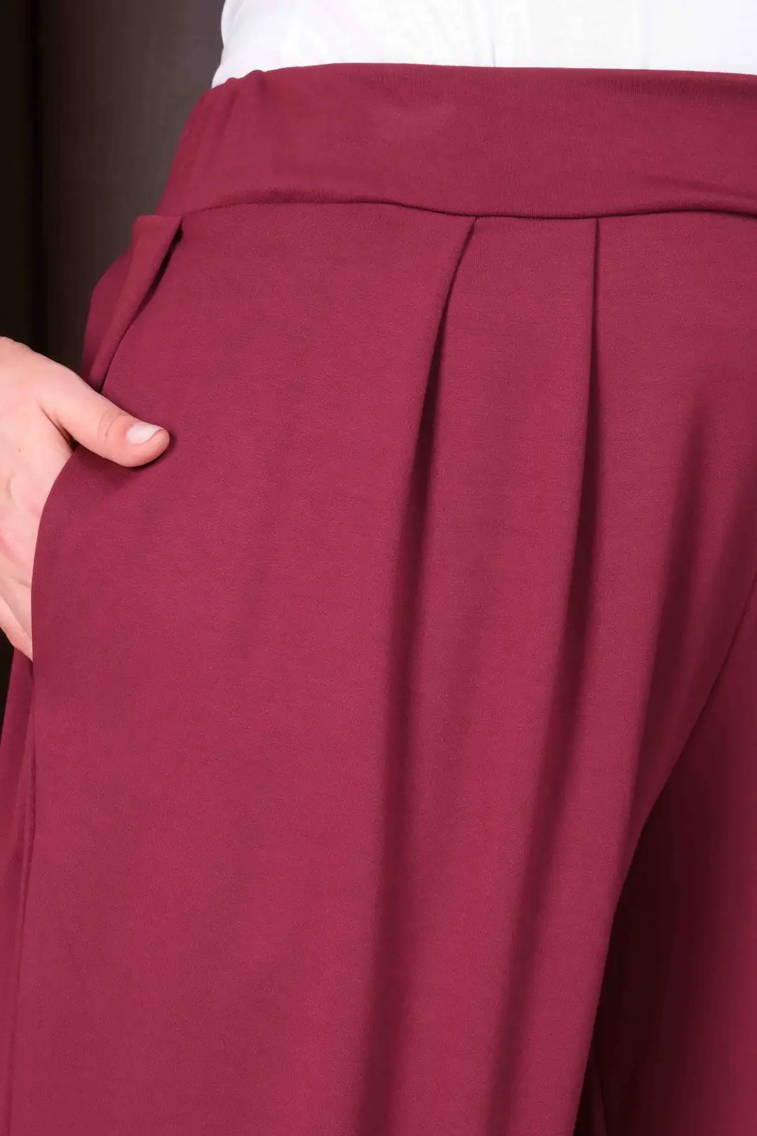 Kadın Büyük Beden Beli Lastikli Şalvar Pantolon  Premium Konforlu Kumaş