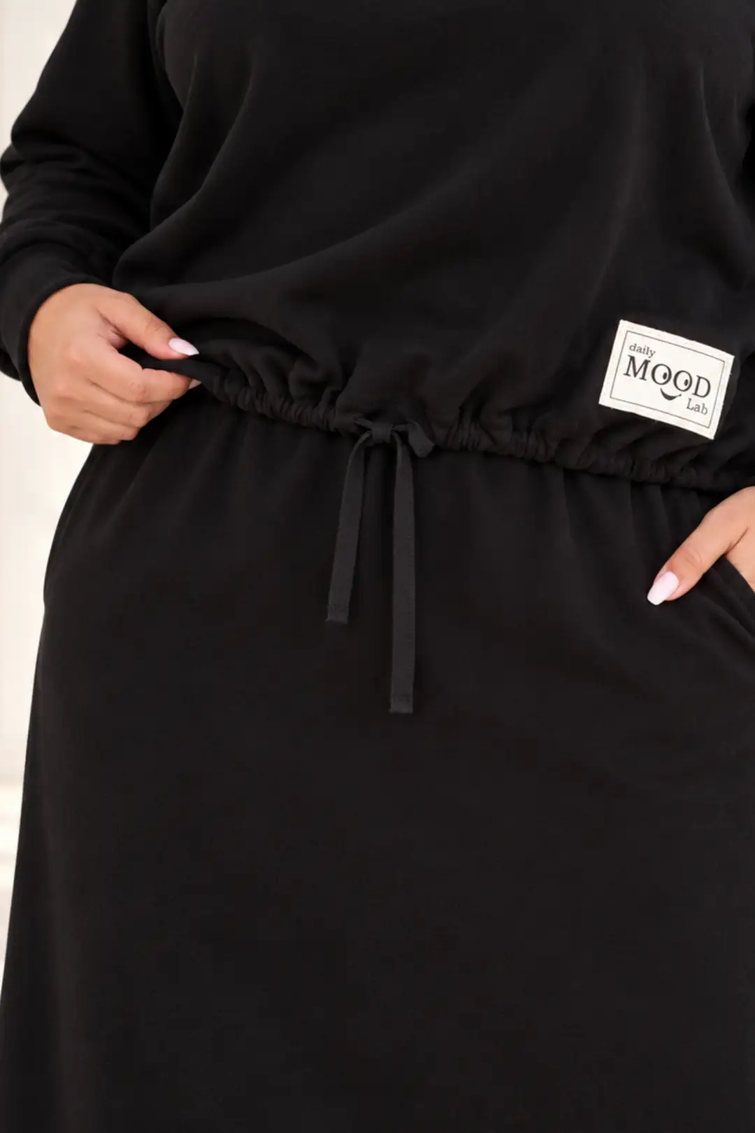 Büyük Beden Bisiklet Yaka Sweatshirt ve Uzun Etek İkili Takım