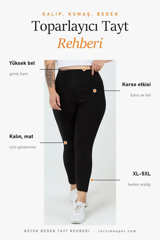 Toparlayıcı Tayt Nasıl Seçilir? Büyük Beden Kalıp, Kumaş ve Beden Rehberi