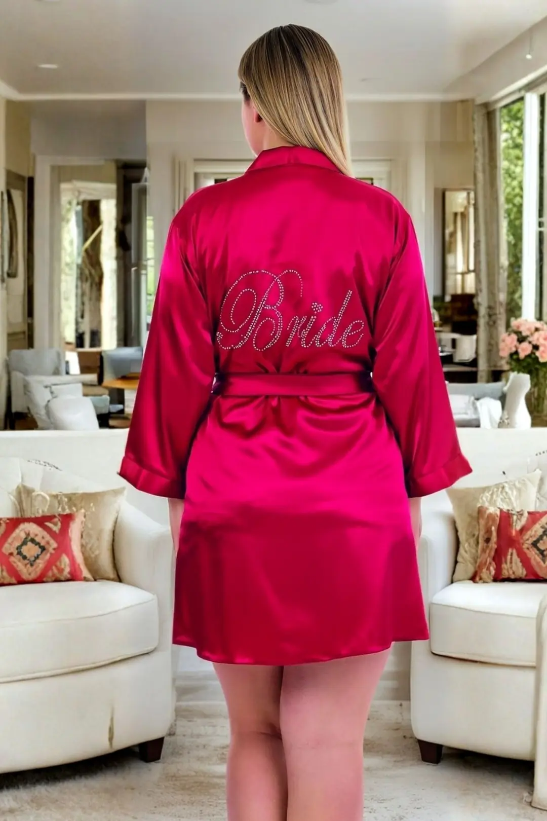 Büyük Beden Premium Saten Çeyizlik Sabahlık & Kimono