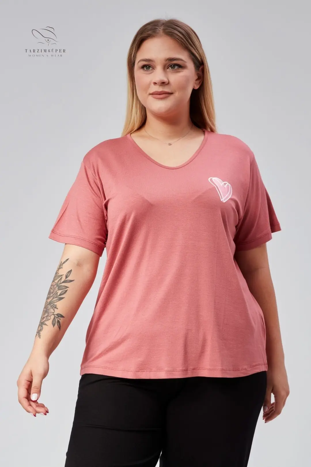 Büyük Beden  Lüks Pijama Takımı Beli Lastikli Konfor Modeli Viskon Pamuklu Kadın Pijama Takım